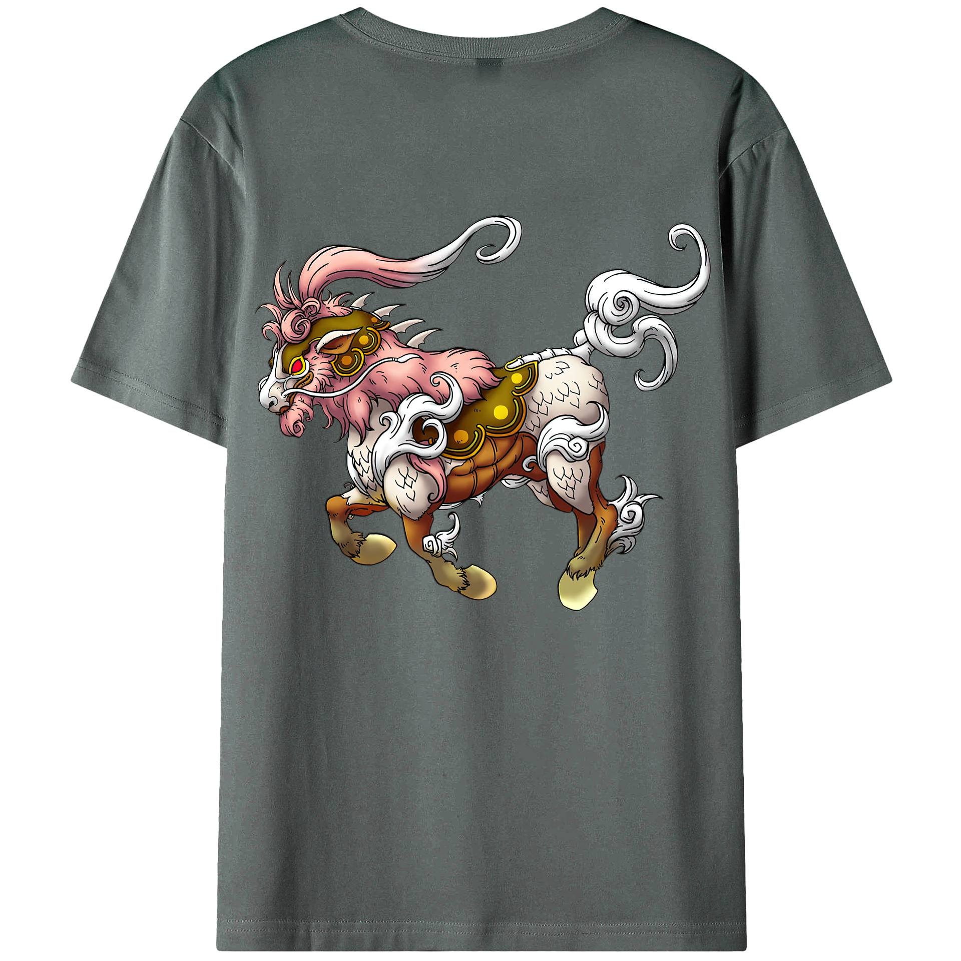 （画像用） ドラゴンクエスト Doragon Kuesuto Dragon Quest 綿100％ メンズ半袖Tシャツ（バックプリント） 通気性